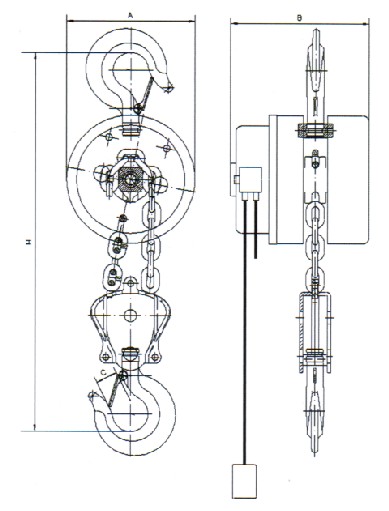DHS环链电动葫芦结构图